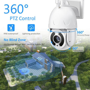 Wireless 4G PTZ Dome Camera 30x Optical Zoom 355º Pan 90º Tilt & 80m Night Vision