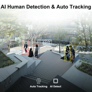 WiFi 5MP 30x Zoom Smart CCTV Dome PTZ Camera AI Auto Human Tracking Night Vision