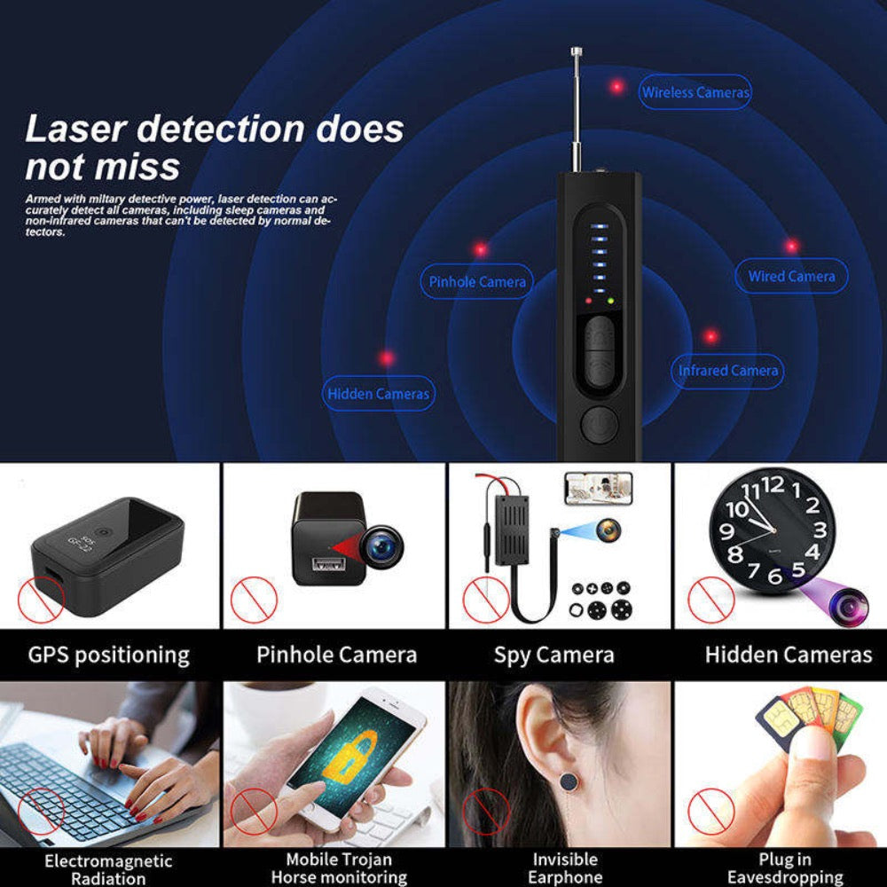 X13 Pocket RF Signal Detector 8000MHZ 8GHZ Anti Spy Wifi Camera GSM Audio Bug GPS Finder