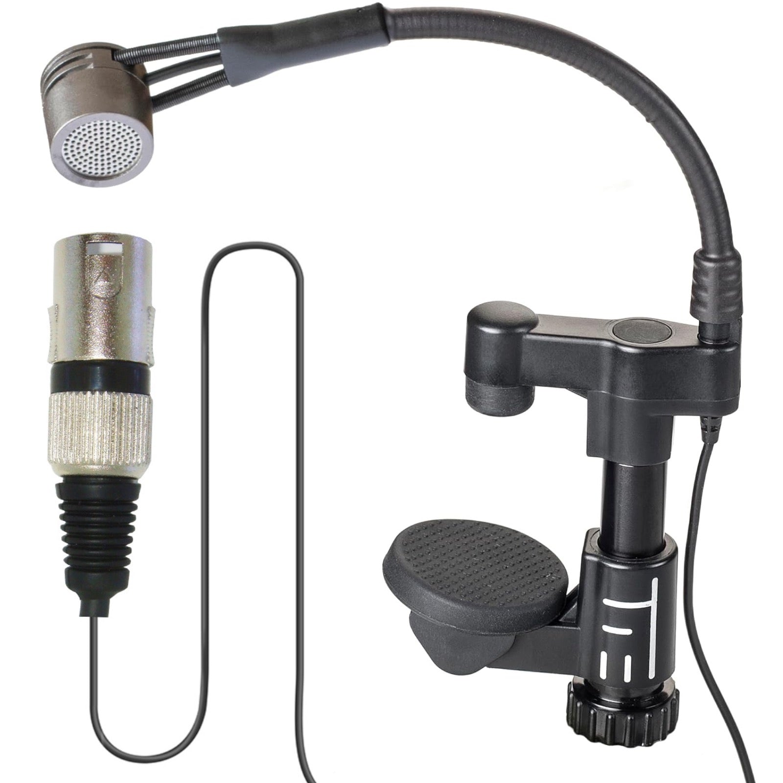 String Instrument Cardioid Microphone with Flexible Gooseneck for use with Belt Pack Transmitters