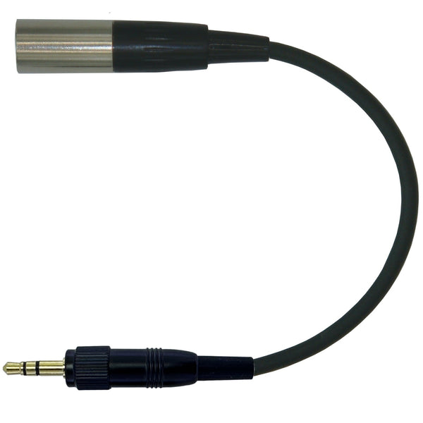 Microphone Adapter Convert Lavalier Ear-hook Headworn Mic to Sennheiser 3.5mm Jack Body Pack Transmitter