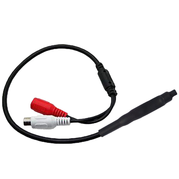 Outdoor Waterproof CCTV Microphone 30cm to 30 metre Cable with RCA Phono Audio Output and 2.1mm 12v DC Input
