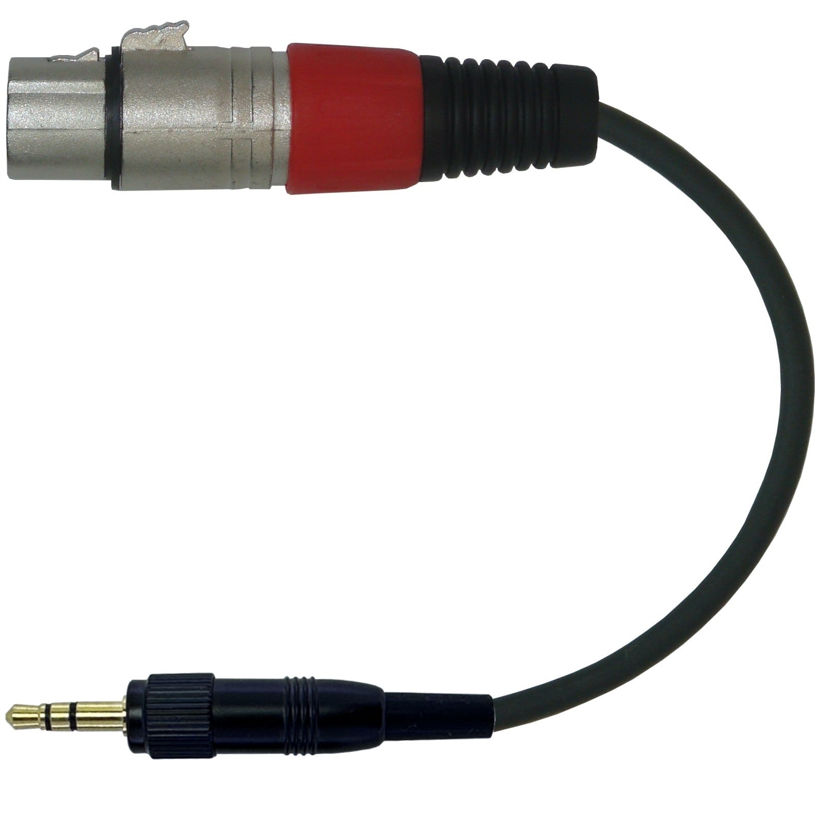 Microphone Adapter Convert Lavalier Ear-hook Headworn Mic to Sennheiser 3.5mm Jack Body Pack Transmitter