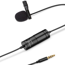 3.5mm TRRS/TRS Universal Lavaliere Microphone for Smartphone App & DSLR Video Camera