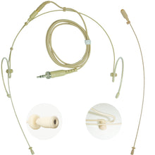 Double Ear Hook Microphone for Sennheiser 3.5mm Locking Jack Body Pack Transmitter