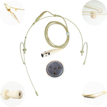 Double Ear Hook Microphone for Line 6 Body Pack Transmitter 4 Pin Mini XLR & 6.35mm Jack