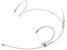 Beige Double Ear Hook Microphone for Audio Technica Radio Body Pack Transmitter