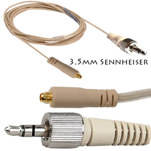 Double Ear Hook Microphone for Sennheiser 3.5mm Locking Jack Body Pack Transmitter