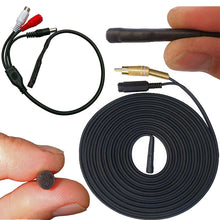 Outdoor Waterproof CCTV Microphone 15 Metre Cable Length RCA Female Phono Audio Output, 2.1mm DC socket