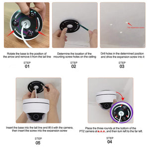 Indoor/Outdoor Wifi Dome Security Camera 2MP 1080p HD 5x Optical Zoom Night Vision CamHi App