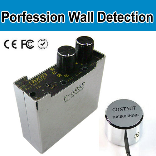 F999B Listen Through Wall Microphone Amplifier System with Contact and Probe Key Hole Mic