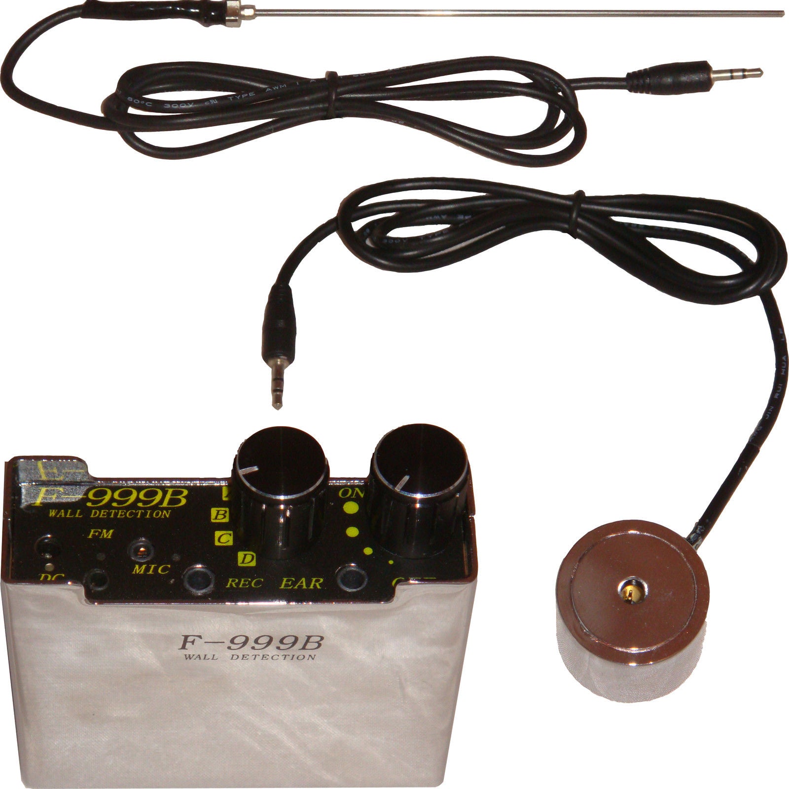 F999B Listen Through Wall Microphone Amplifier System with Contact and Probe Key Hole Mic