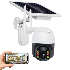 Camhi 4G Solar Camera PTZ Wireless 1080p Video Recorder CCTV Outdoor Security