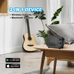 Wi-Fi Video Camera Bluetooth Speaker Full HD 2MP Live Stream Remote Record