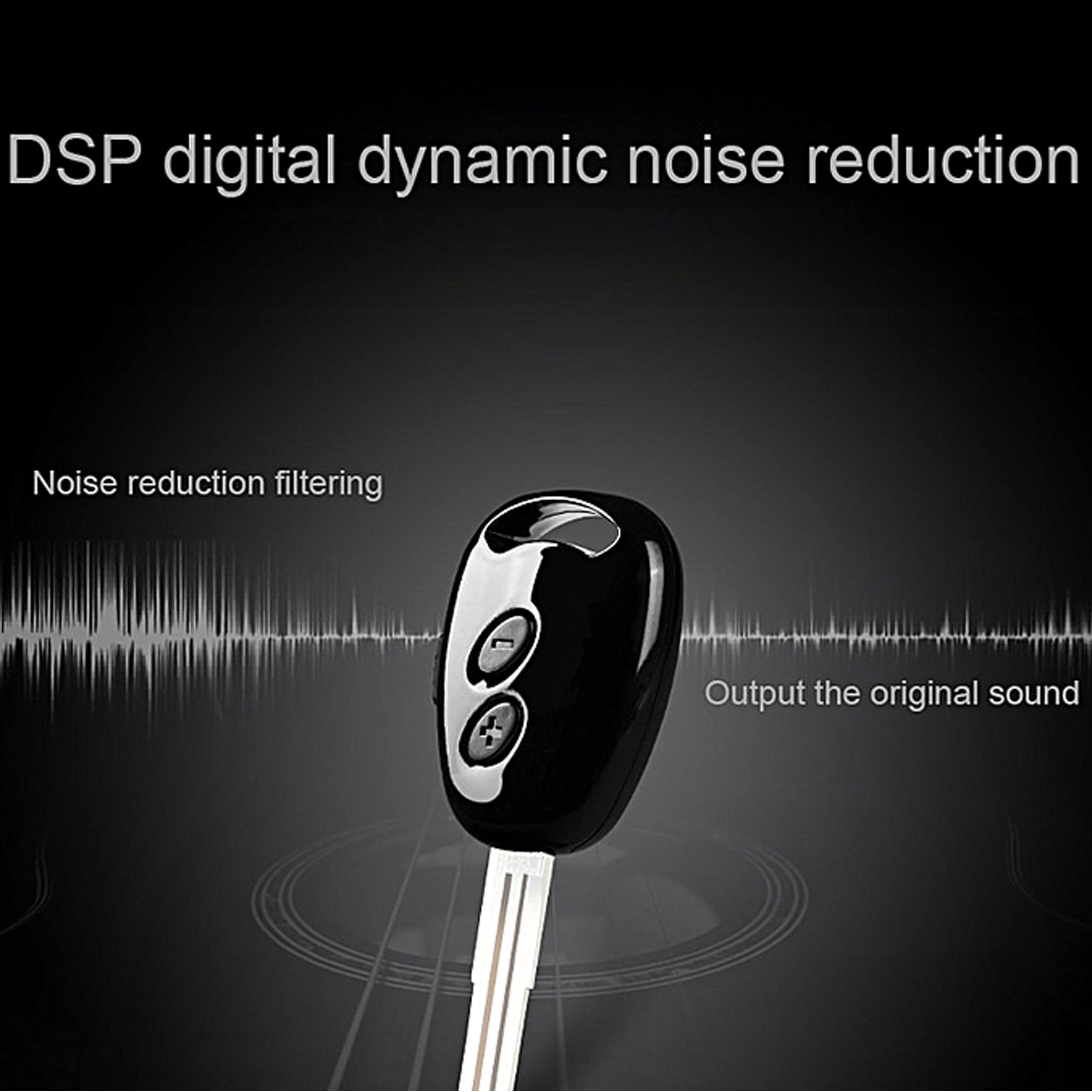 Car Key Voice Recorder Sound Activated 38 Hour Battery 1536kbps .WAV Audio Format