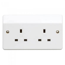 MK DOUBLE WALL SOCKET - UNSWITCHED