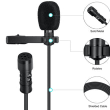 Micronic Phantom Powered 3 pin XLR Lavaliere Lapel Omnidirectional Microphone 3 and 6 Metre Cable Length