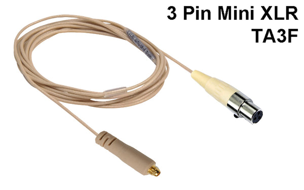 Replacement Detachable Cables for Micronic BPE Ear Hook Microphone to Fit all Body-Pack Transmitters