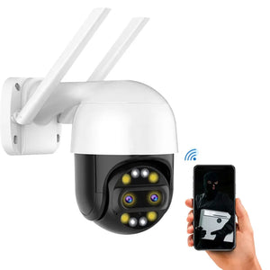 4K 8MP Dual Lens Camera 8x Zoom Ai Human Tracking PTZ Wireless Wifi Dome Full Colour Night Vision