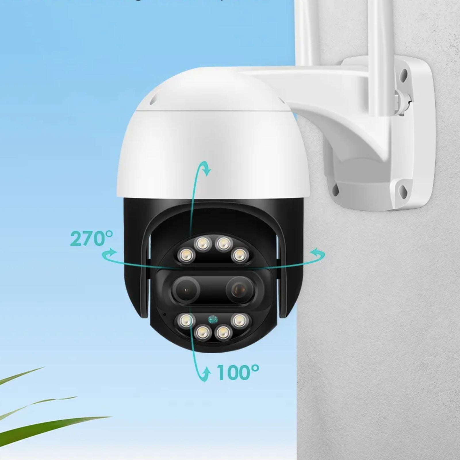 Auto Human Tracking 8MP 4K CCTV Camera Wireless Wi-Fi Night Vision Outdoor PTZ Video Recorder