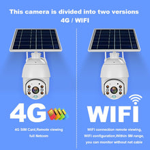 Solar Power Dome Camera Wi-Fi & 4G LTE IP Network CCTV Security 2 Way Audio PIR Night Vision