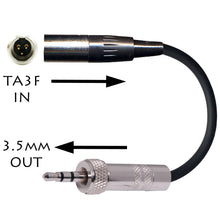 3 Pin Mini XLR TA3F Microphone Adapter for ALL Wireless Body Pack Transmitters