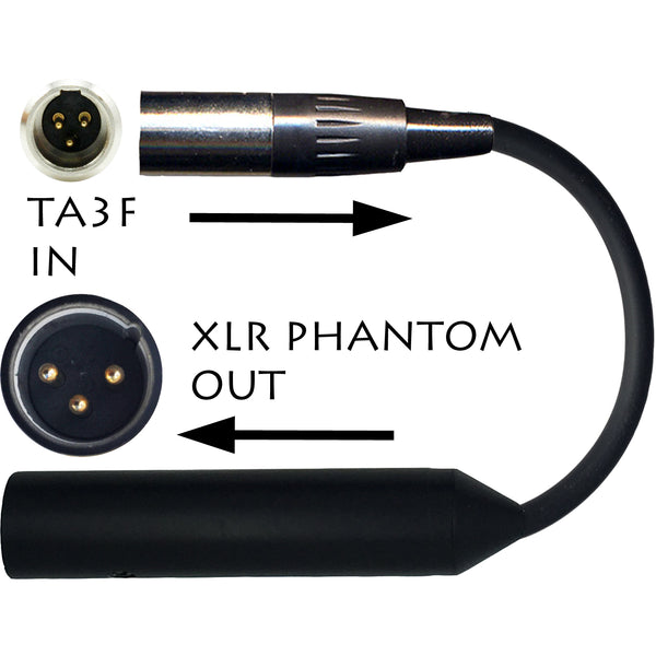 3 Pin Mini XLR TA3F Microphone Adapter to Convert Lavaliere Ear-hook Head Worn Mic Body Pack Transmitter