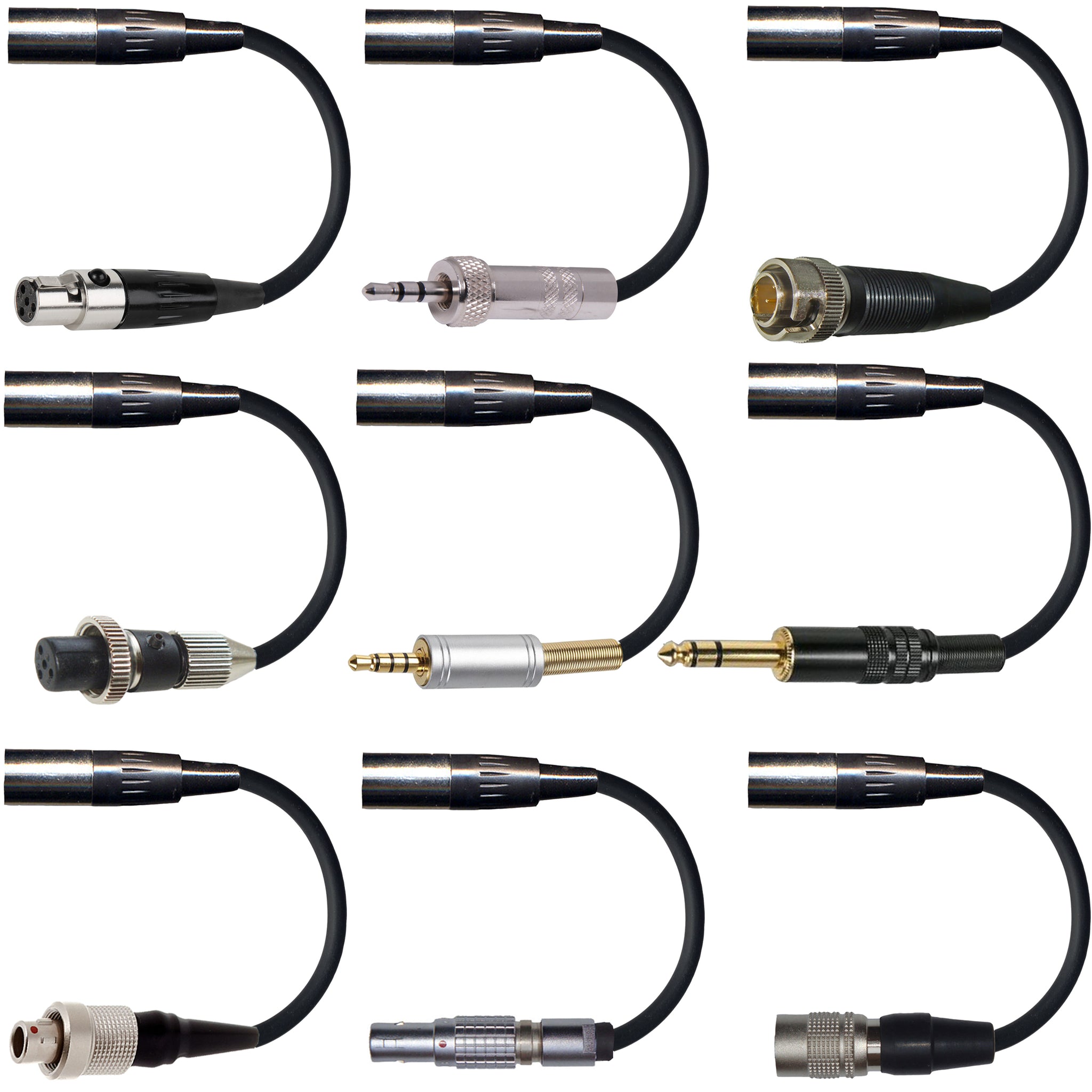 3-Pin Male to 4-Pin Male XLR Head Cable