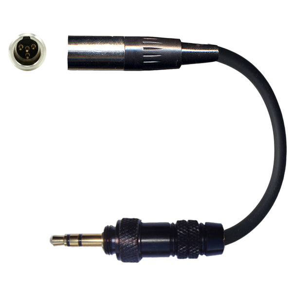 Adapter to Convert Shure WBH WL 4 pin mini XLR Microphone to Different Body Pack Transmitter Connector