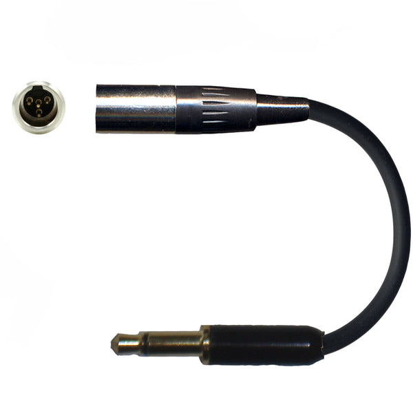 Adapter to Convert Shure 4 Pin Mini XLR Microphone to Different Body Pack Transmitter Input