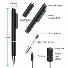 Audio Digital Voice Recorder in Working Ballpoint Pen 8GB Memory 20 Hours Battery Life
