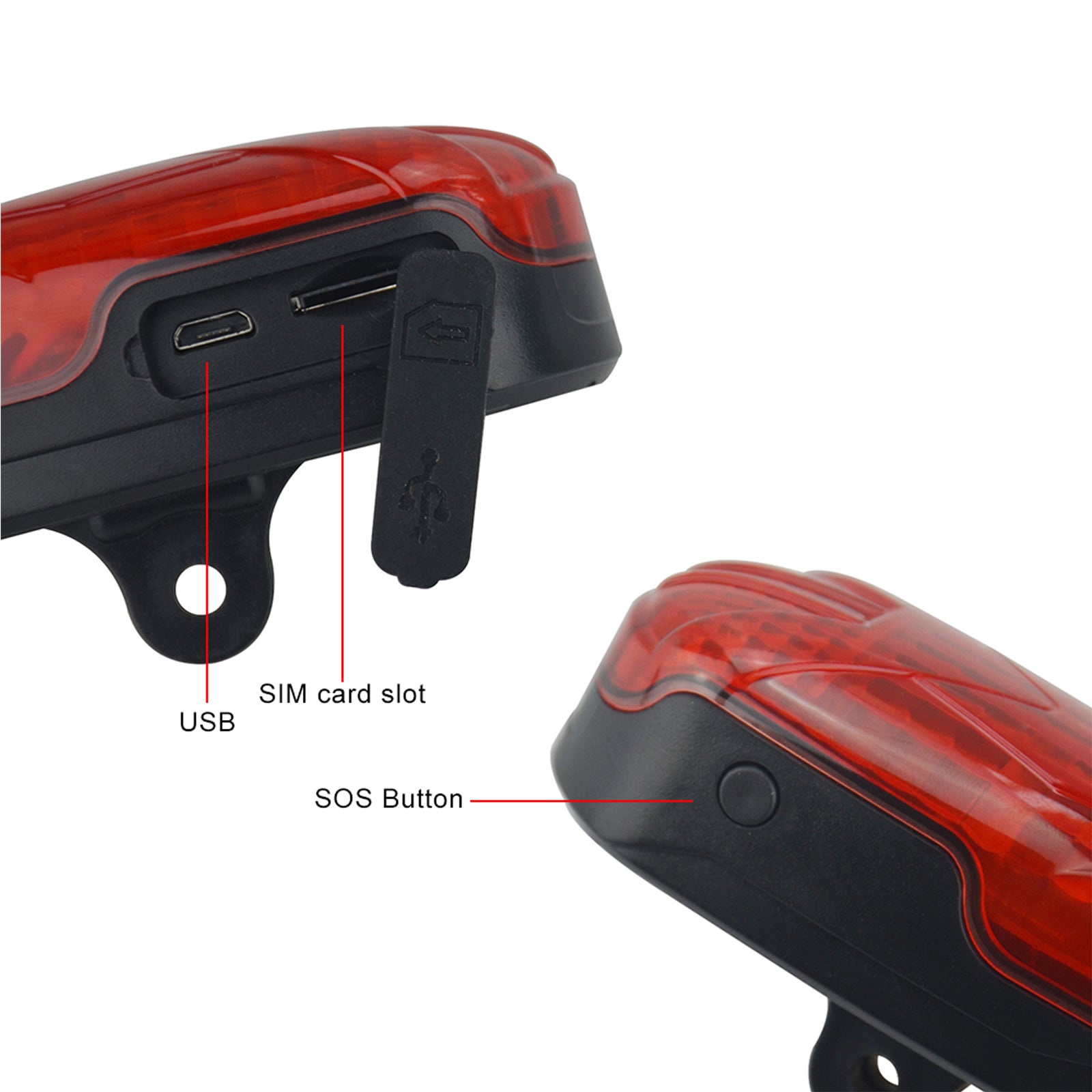 GPS Bike Bicycle Tracker LED Lamp Mobile Alarm System 3 Month Battery Standby