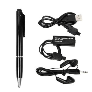 Audio Digital Voice Recorder in Working Ballpoint Pen 8GB Memory 20 Hours Battery Life