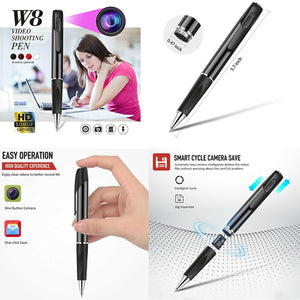 Full HD 1080p Video & Sound Recorder in Real Writing Pen 2 Hr Battery Life