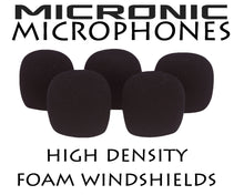 5x Foam Windshield to Fit 6mm - 9mm Diameter Lavaliere Lapel Clip On Microphones