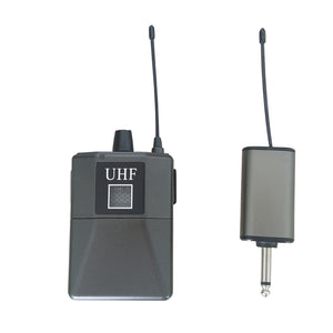Digital UHF Wireless Lavalier Headset Microphone System Body-Pack Transmitter & 6.35mm Jack Plug Receiver