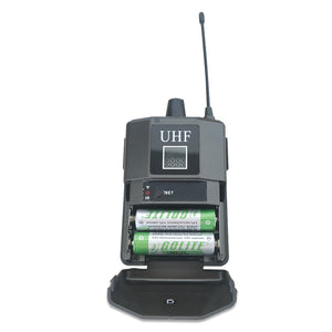 Digital UHF Wireless Lavalier Headset Microphone System Body-Pack Transmitter & 6.35mm Jack Plug Receiver