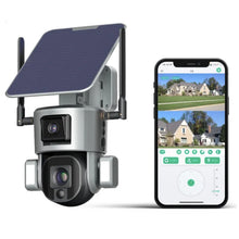 4G Solar PTZ Camera 8MP Dual Lens (4MP+4MP) Human Tracking 10x Optical Zoom