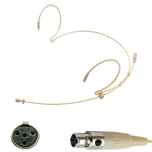Double Ear Hook Microphone for Shure 4 Pin Mini XLR TA4F Body Pack Transmitters
