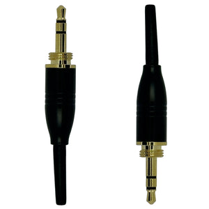 3.5mm Screw Locking Stereo Jack Plug - 7.9mm Male Thread For Microphone & Headset