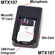 Mini Magnetic GSM Listening device GPRS Tracker Locater and SD Card Sound Recorder