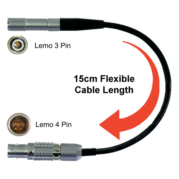 Microphone Adapter to Convert Shure DH5 Headset with Lemo 3 or 4 pin mini XLR Connector