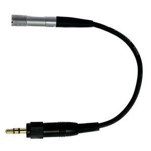 Lemo 3 Pin Microphone Adapter to Convert Lavalier / Ear-hook / Headworn Body Pack Transmitter Mic