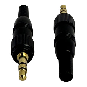 3.5mm Screw Lock Jack Plug For Sennheiser, Sony, Trantec Microphone Transmitters